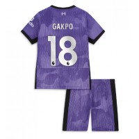 Maglie da calcio Liverpool Cody Gakpo #18 Terza Maglia Bambino 2023-24 Manica Corta (+ Pantaloni corti)